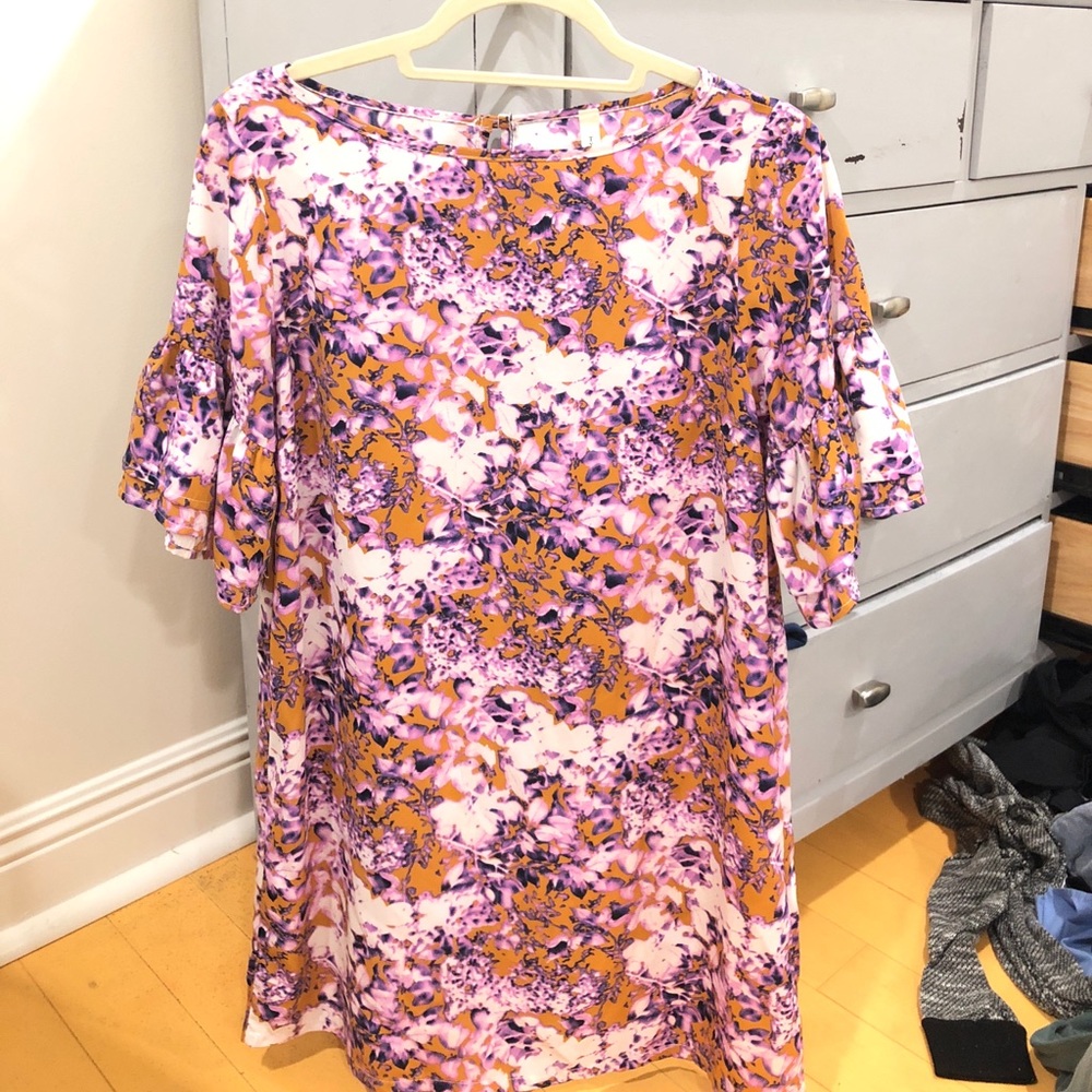 Purple and Gold Small Tyche Shift Dress